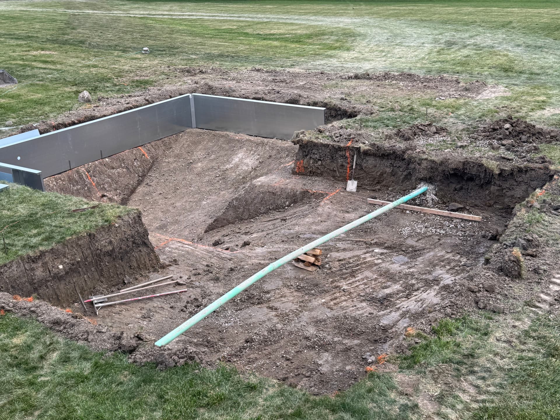 Custom Pool Excavation Underway on a Big Backyard Build image