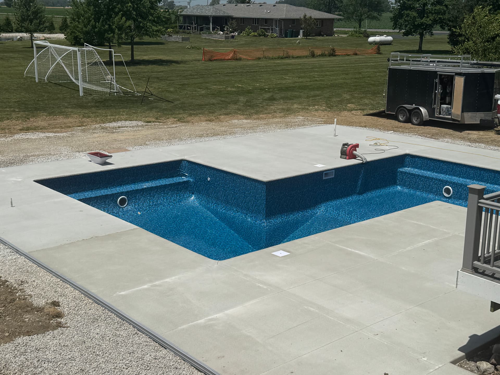Gallery photos for Custom Inground Vinyl Liner Pool Build Almost Complete: Image #2