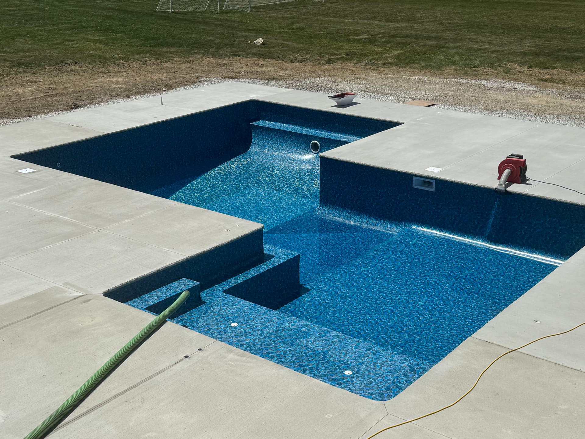 Gallery photos for Custom Inground Vinyl Liner Pool Build Almost Complete: Image #1