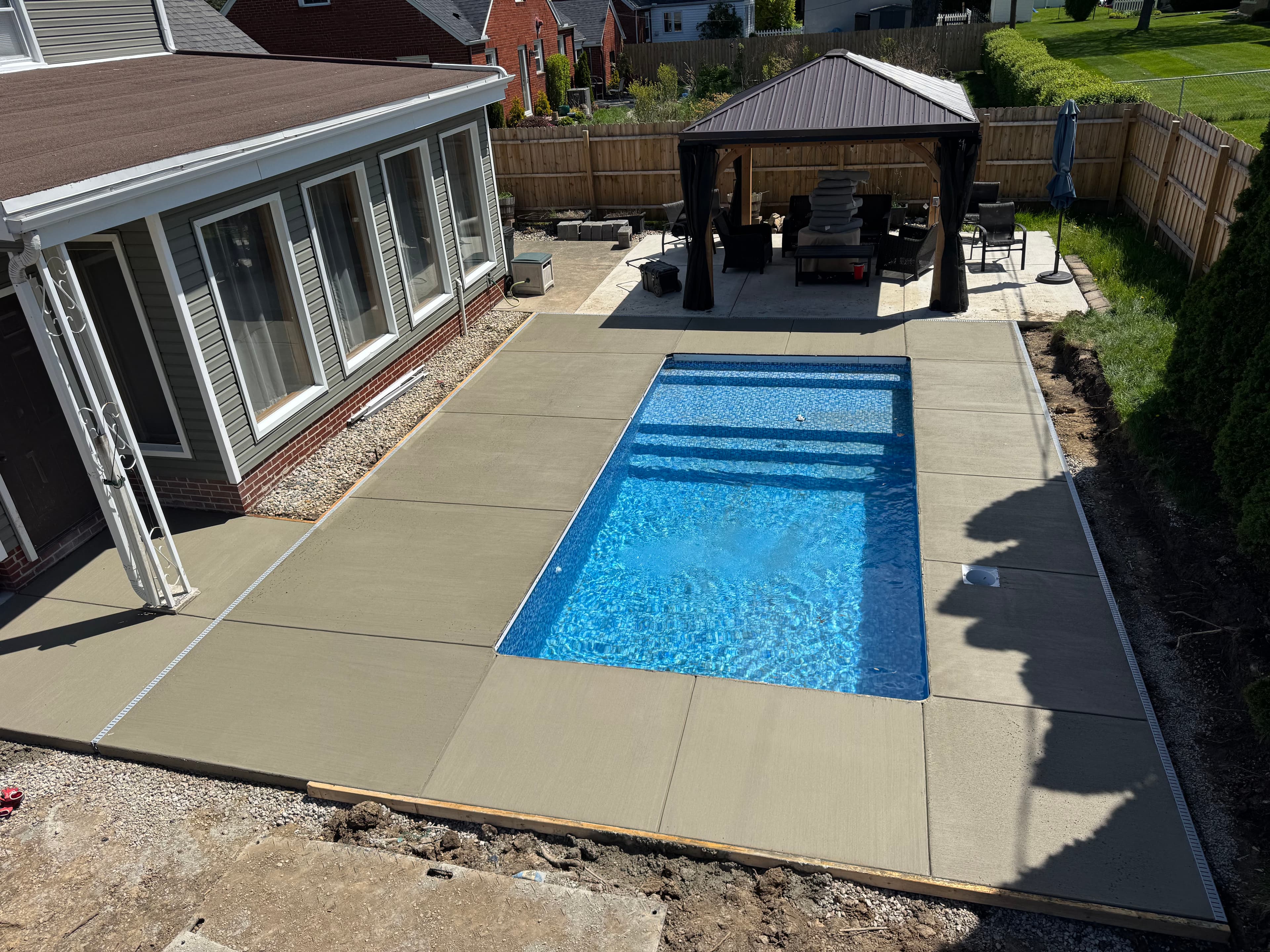 Project Concrete Pool Deck Coming Together Clean image
