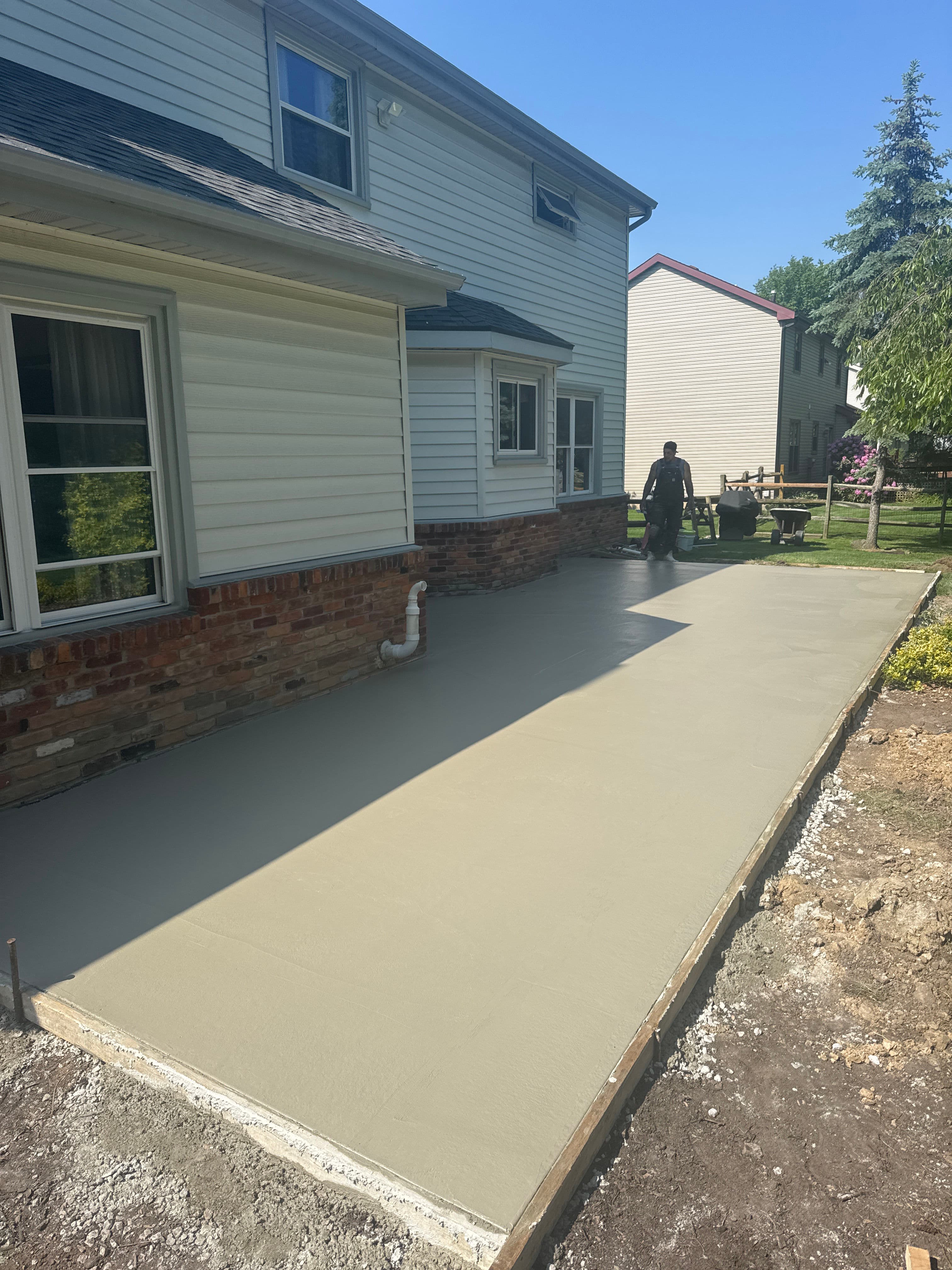 Project Fresh Concrete Patio Slab Poured and Ready to Last image