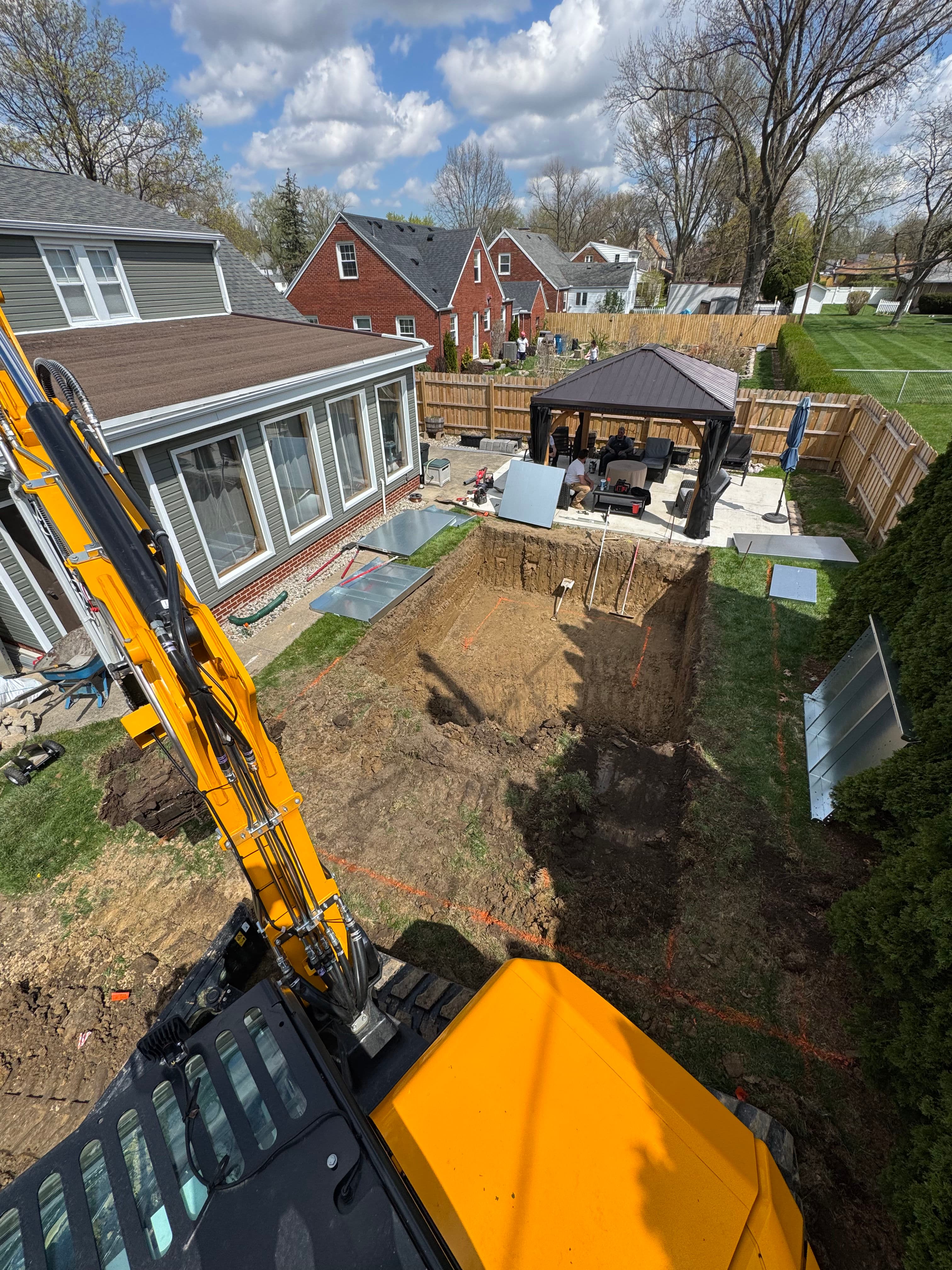 Project First Dig Down on a Brand New Backyard Pool image